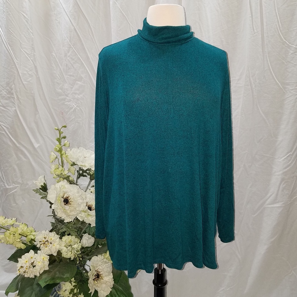 Long Sleeve Bluish Green Turtleneck Like New!